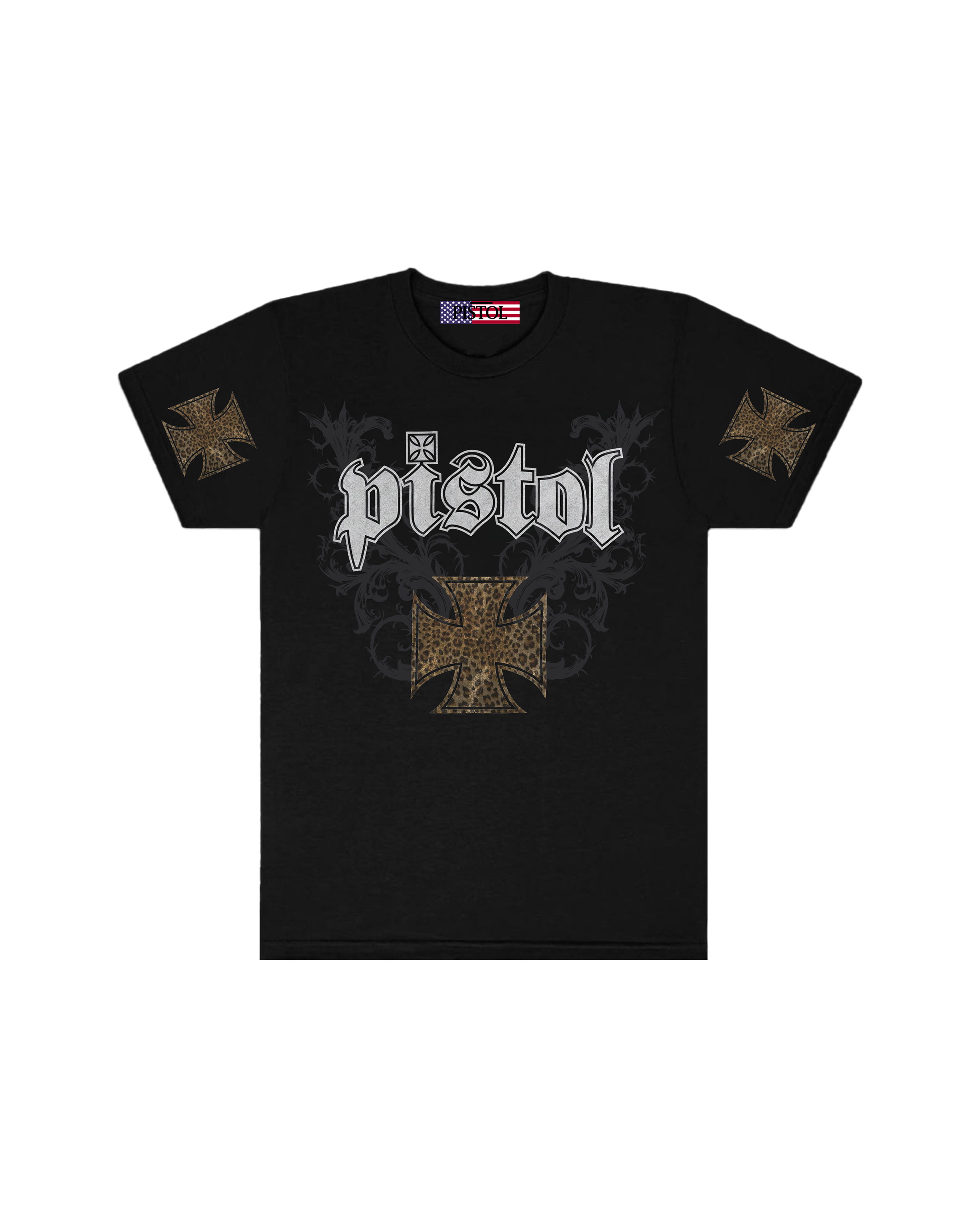 PISTOL ARMY LEOPARD/BLACK TEE